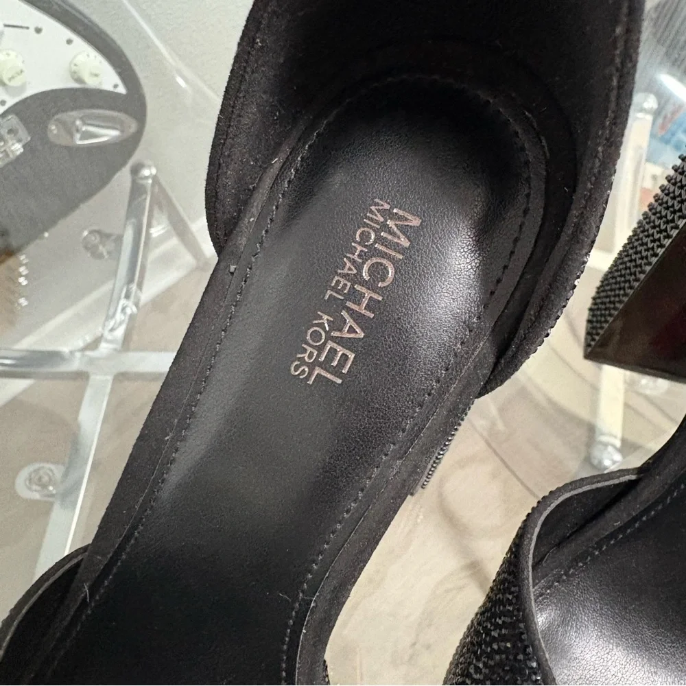 MICHAEL Michael Kors Black Glitter Heels - Picture 2 of 5